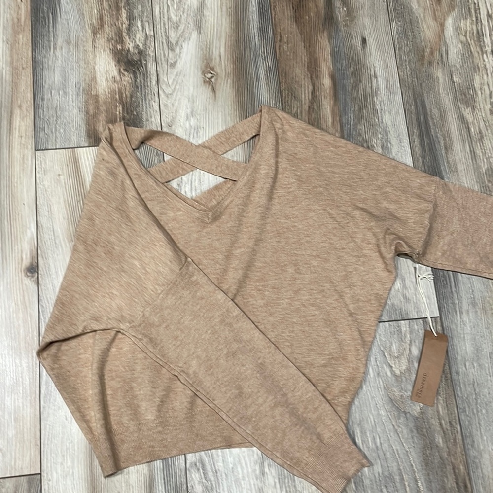 Cream sweater from Dry Goods. Size small.